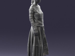 girl in simple clothes 0319 3D Model