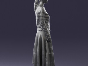 girl in simple clothes 0319 3D Model