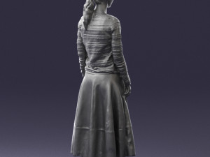 girl in simple clothes 0319 3D Model