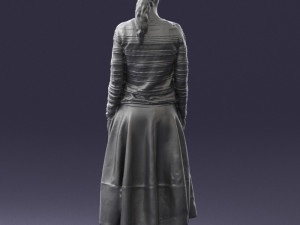 girl in simple clothes 0319 3D Model