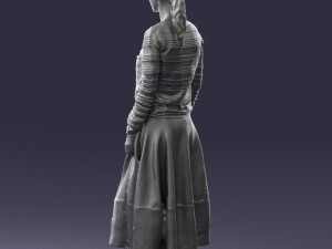 girl in simple clothes 0319 3D Model