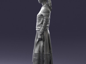 girl in simple clothes 0319 3D Model