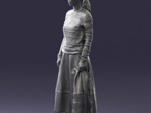 girl in simple clothes 0319 3D Model