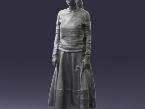 girl in simple clothes 0319 3D Model