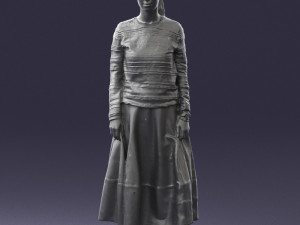 girl in simple clothes 0319 3D Model