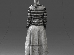 girl in simple clothes 0319 3D Model