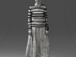 girl in simple clothes 0319 3D Model