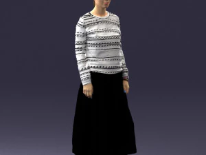 girl in simple clothes 0319 3d print ready 3D Print Model