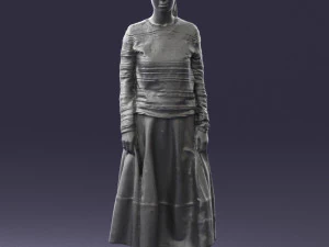 girl in simple clothes 0319 3d print ready 3D Print Model