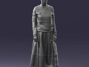 girl in simple clothes 0319 3d print ready 3D Print Model