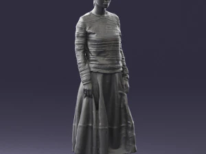 girl in simple clothes 0319 3d print ready 3D Print Model