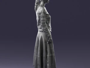 girl in simple clothes 0319 3d print ready 3D Print Model