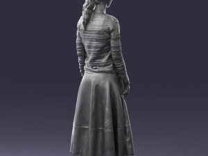 girl in simple clothes 0319 3d print ready 3D Print Model
