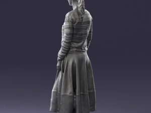 girl in simple clothes 0319 3d print ready 3D Print Model