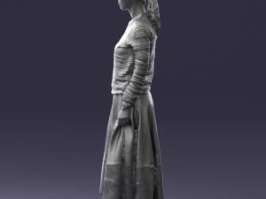 girl in simple clothes 0319 3d print ready 3D Print Model