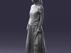 girl in simple clothes 0319 3d print ready 3D Print Model