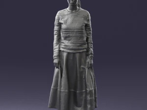 girl in simple clothes 0319 3d print ready 3D Print Model