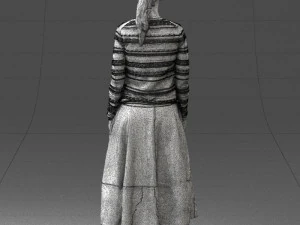 girl in simple clothes 0319 3d print ready 3D Print Model