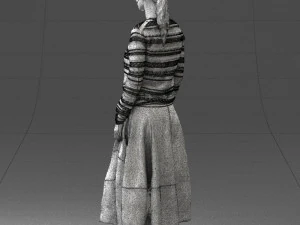 girl in simple clothes 0319 3d print ready 3D Print Model