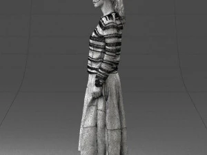 girl in simple clothes 0319 3d print ready 3D Print Model