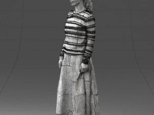 girl in simple clothes 0319 3d print ready 3D Print Model