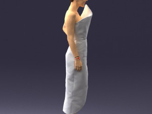 young girl in bright dress 0321 3d print ready 3D Print Model