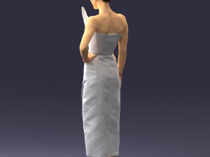 young girl in bright dress 0321 3d print ready 3D Print Model