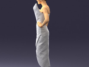 young girl in bright dress 0321 3d print ready 3D Print Model