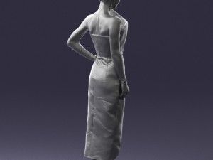 young girl in bright dress 0321 3d print ready 3D Print Model