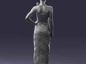young girl in bright dress 0321 3d print ready 3D Print Model
