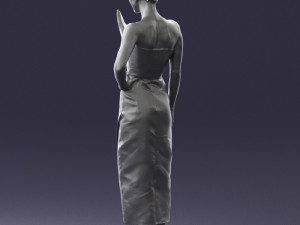 young girl in bright dress 0321 3d print ready 3D Print Model