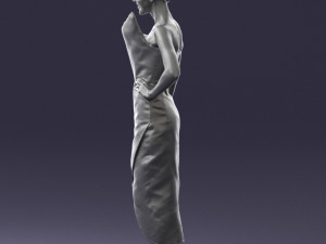 young girl in bright dress 0321 3d print ready 3D Print Model