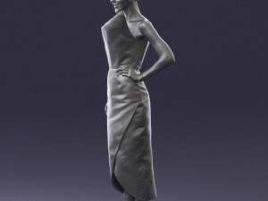young girl in bright dress 0321 3d print ready 3D Print Model