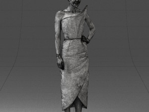 young girl in bright dress 0321 3d print ready 3D Print Model