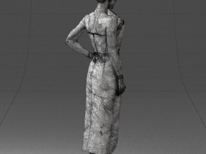 young girl in bright dress 0321 3d print ready 3D Print Model