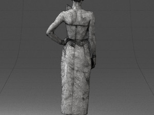 young girl in bright dress 0321 3d print ready 3D Print Model