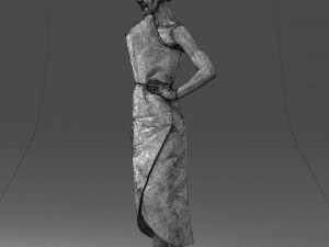 young girl in bright dress 0321 3d print ready 3D Print Model
