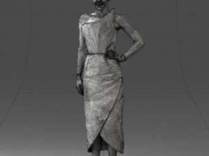 young girl in bright dress 0321 3d print ready 3D Print Model
