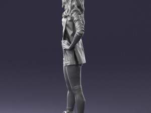 girl in black mini skirt 0324 Modèle 3D