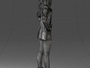 girl in black mini skirt 0324 Modèle 3D