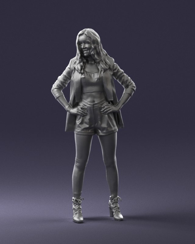 girl in black mini skirt 0324 3d print ready 3D Print Model in