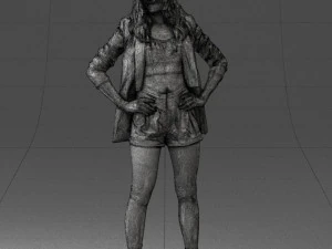 girl in black mini skirt 0324 3d print ready 3D Print Model