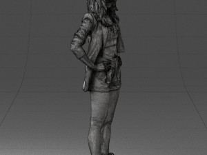 girl in black mini skirt 0324 3d print ready Modelo de Impressão 3D