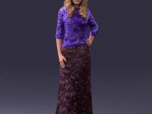 girl in colorful dress 0326 Modelo 3D