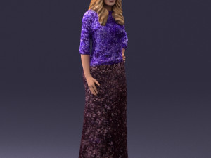 girl in colorful dress 0326 Modelo 3D