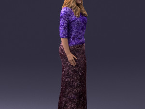 girl in colorful dress 0326 Modelo 3D