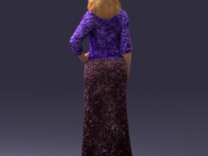 girl in colorful dress 0326 Modelo 3D