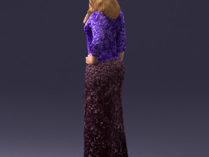 girl in colorful dress 0326 Modelo 3D