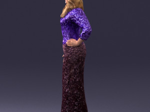 girl in colorful dress 0326 Modelo 3D