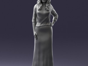 girl in colorful dress 0326 Modelo 3D